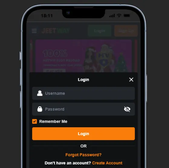 Jeetway Login Using Mobile App