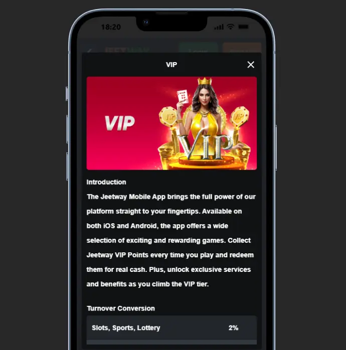 Jeetway মোবাইল অ্যাপ ও ভিআইপি অভিজ্ঞতা