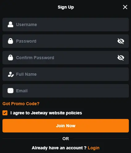 Registration guide at Jeetway